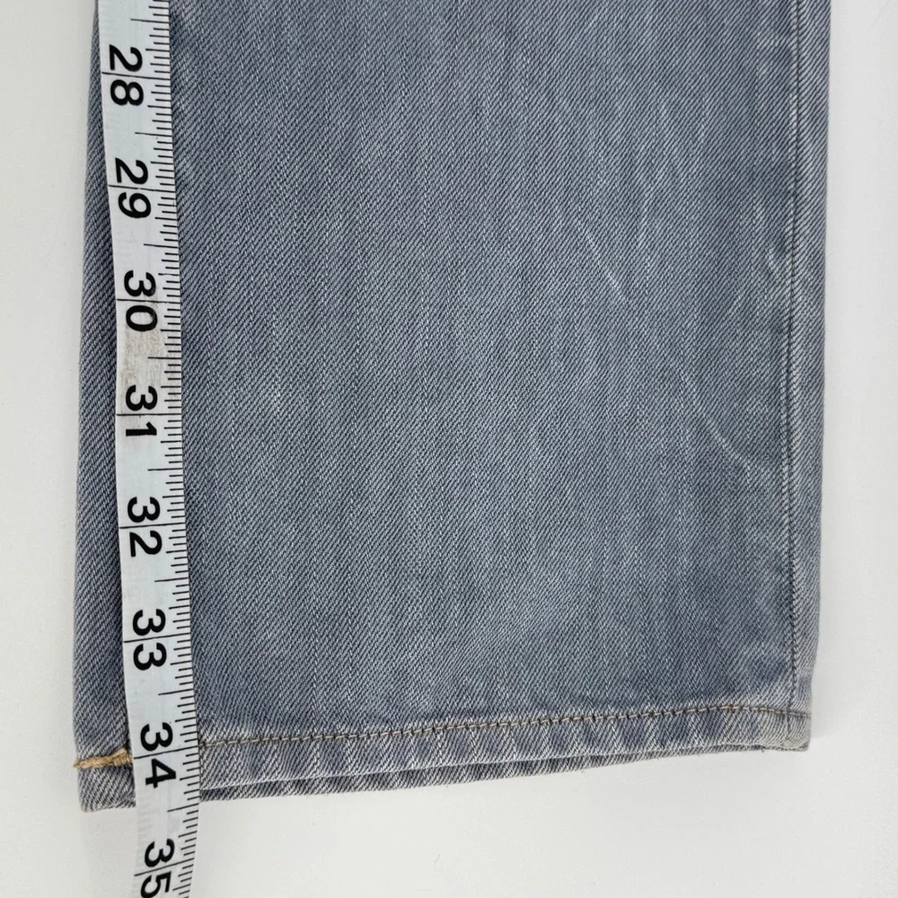 True Religion Bobby Jeans Mens 29x34 Grey Straight Leg Made in USA M56A349GR4